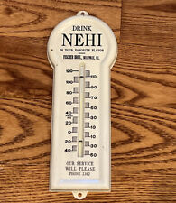Vintage Nehi Soda Metal Thermometer- Belleville, IL picture