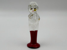 Kewpie Frozen Charlie Side Eye Painted Glass Candy Container 3 inches Shy Boy picture