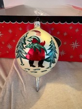 Christopher Radko Ornament Two sided Santa Ball Tree.....must See Rare picture
