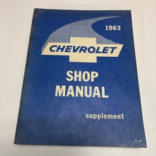 1963 Chevrolet Passenger Car Shop Manual Service Manual Vintage Original picture