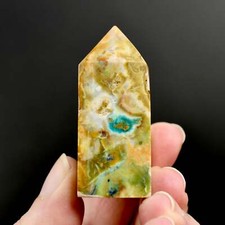 2in 42g Rare Blue Opalized Petrified Wood Tower, Indonesia picture