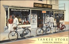 Hamilton Bermuda Yankee Store DELTIOLOGY Postcard Shop Linen Postcard bhn picture