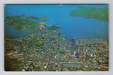 Salem MA- Massachusetts, Aerial View of the City, Souvenir Vintage Postcard picture