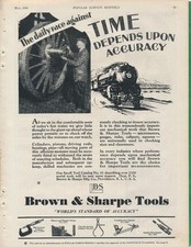 Magazine Ad - 1930 - Brown & Sharpe Tools picture