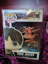 Funko Anime Attack On Titan Eren Yaeger 1165 Signed Autographed Bryce Papenbrook picture