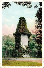 Revolutionary Soldiers Monument Lexington Massachusetts Minute Men UNP Postcard picture
