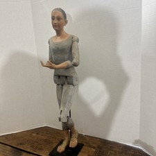 Antique Spanish Santos glass eyes articulated app28.5” picture
