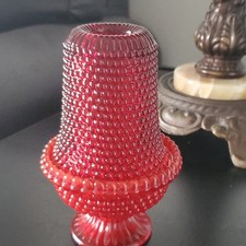 Vintage Duncan Miller Thousand Eyes Hobnail Glass Fairy Lamp , Has Small Chip picture