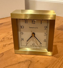 Vintage Tiffany & Co. Swiss Made Bronze Desk Clock - Fully Functioning picture