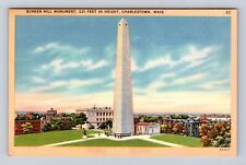 Charlestown MA-Massachusetts, Bunker Hill Monument, Antique Vintage Postcard picture