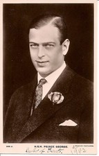 RPPC British Royalty, HRH Prince George, Killed in RAF Airplane Crash 1942 picture
