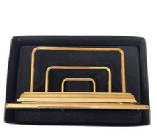 Vtg El Casco 23K Gold Plated Mail Organizer Rack Desk Accessory Richcore Spain picture