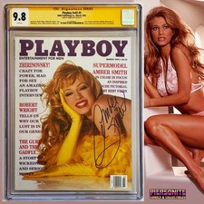 CGC 9.8 SS Playboy v42 #3 signed by Amber Smith March 1995 White Pages picture