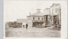 DOWNTOWN MAIN STREET phlox wi c1910 postcard wisconsin real photo rppc picture