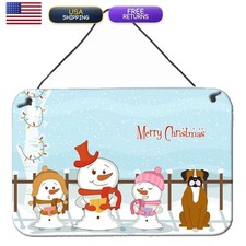 Caroline's Treasures BB2447DS812 Merry Christmas Carolers Flashy Fawn Boxer picture