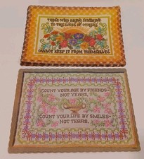 Vintage Springprint Medalion Needlepoint Design Paper Placemats 30 Total picture