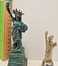 Vintage bronze Statue of Liberty Statue New York Base 6 Inch bell & bonus bell picture