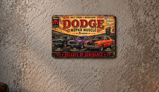 Dodge Mopar Muscle Decades of Garage Sign Automotive Decor Aluminum Metal Sign picture