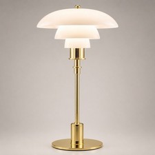 Gold Art Deco Table Lamp Bauhaus Modern Luxury Ambient Lighting picture