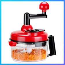 Manual Food Chopper Red Vegetable Mixer Salad Onion Garlic Nuts Meat Fruit picture