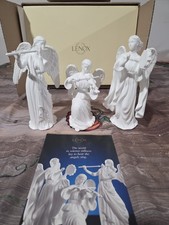 Lenox Angelic Melody Bone China Angel Figurines Set of 3 White Boxed picture