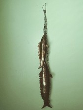 Pair Articulating Brass Fish With Chain picture