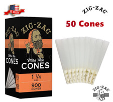 Zig-Zag® Ultra Thin Paper Cones 1 1/4 Size 50 Pack & Fast Shipping picture