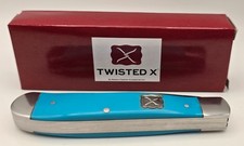 Twisted X Model XK311 Pocket Knife, Turquoise with Two Blades - New in Box picture
