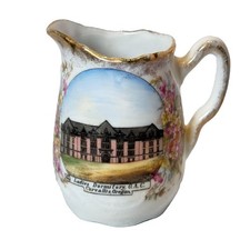 CORVALLIS OREGON ORE Antique OAC LADIES DORM Souvenir TRINKET PAINTED CREAMER picture
