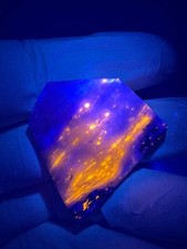 FLUORESCENT Cabochon ( 106.5 ct. ) Rare North Carolina Sphalerite in Barite picture