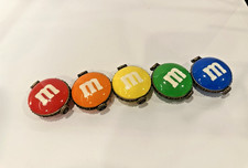 SET OF 5  M&M's Boyds Bears Small Hinged Trinket Treasure Boxes Rainbow picture