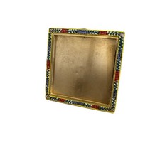 Vintage Italian micro mosaic floral pattern millefiori border collectible frame  picture