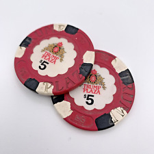 Trump Plaza Casino Two $5 Chips Atlantic City New Jersey Vintage Gambling Poker picture