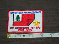 BSA BOY SCOUTS OF AMERICA PATCH 1974-1975 AMERICA'S BICENTENNIAL  PREPARED LIFE picture