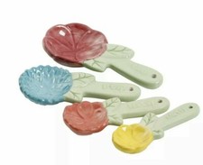 Pioneer Woman ~ Set of Four (4) Stoneware ~ Measuring Spoons ~ 