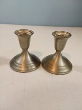 Lot of 2 Vintage Poole Pewter Candlestick Holders picture
