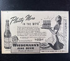 1942 Wiedemann Brewing Beer Newspaper Ad WWII WW2 Newport Kentucky Cincinnati picture