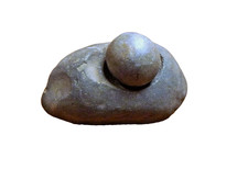 PRICE REDUCED Prehistoric Native American Nutting Stone, Mortar & Pestle 1600 picture
