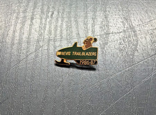 Vintage Nevis Trailblazers Snowmobile Club 1986-87 Minnesota Lapel Hat Pin MN picture