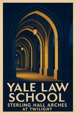 🎓 Yale Law School Poster - Sterling Hall Arches at Twilight 🌟 24x36” picture