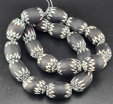 vintage ventian style african chevron beads 22mm beutifull beads picture