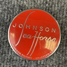 Johnson Sea Horse Outboard Motors 1940s Metal Vintage Pinback Button Advertising picture