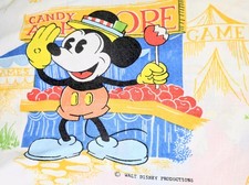 Vtg Walt Disney Productions Mickey Mouse Flat Sheet 64