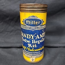 Early Vintage MILLER HANDY-ANDY Tube Repair Kit Can Hardware General Store Sign picture