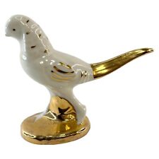 Vintage Bird Pheasant White Gold Art Deco Ceramic Figurine Art Deco picture