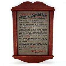 Rules for Employees of This Establishment Horatio Plummer Wood Sign 12 x 16 picture