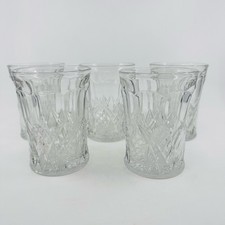Anchor Hocking Tumbler Set of 5 Clear Pressed Drinking Vintage Glasses Barware picture