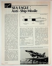 BAe SEA EAGLE Anti-Ship Missile 1984 Print Article 8x11 Vintage picture