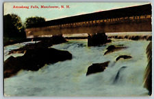 Manchester, New Hampshire - Amoskeag Falls - Vintage Postcard - Unposted picture