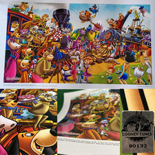 Hanna-Barbera Gold Spike II Seriolithograph 22x36 Scooby Flintstones AS-IS picture